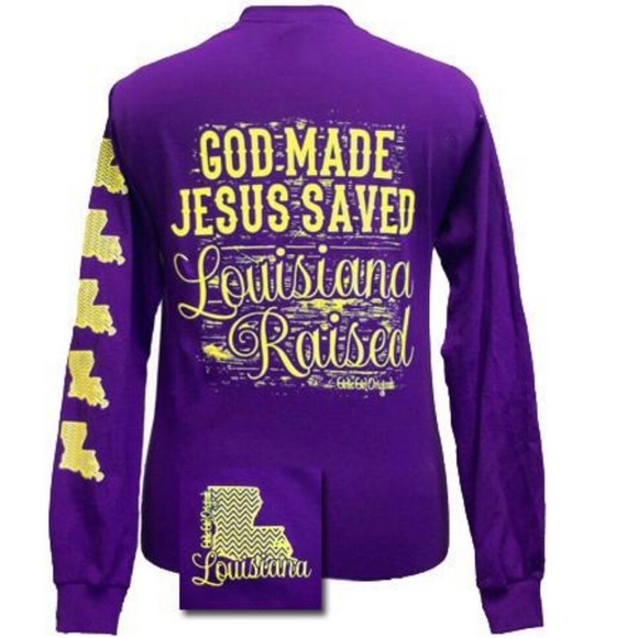 Girlie Girl Originals Tops - girlie girl originals Long Sleeve Louisiana graphic shirt